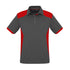 House of Uniforms The Rival Polo | Mens | Short Sleeve Biz Collection Grey/Red