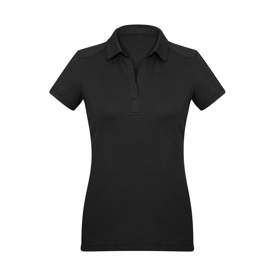 House of Uniforms The Profile Polo | Ladies | Short Sleeve Biz Collection Black