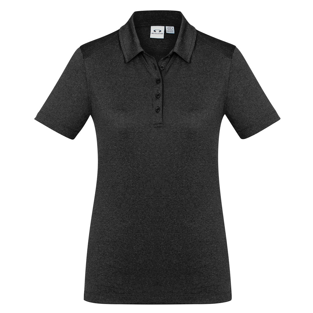 House of Uniforms The Aero Polo | Ladies | Short Sleeve Biz Collection Black Marle