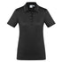 House of Uniforms The Aero Polo | Ladies | Short Sleeve Biz Collection Black Marle