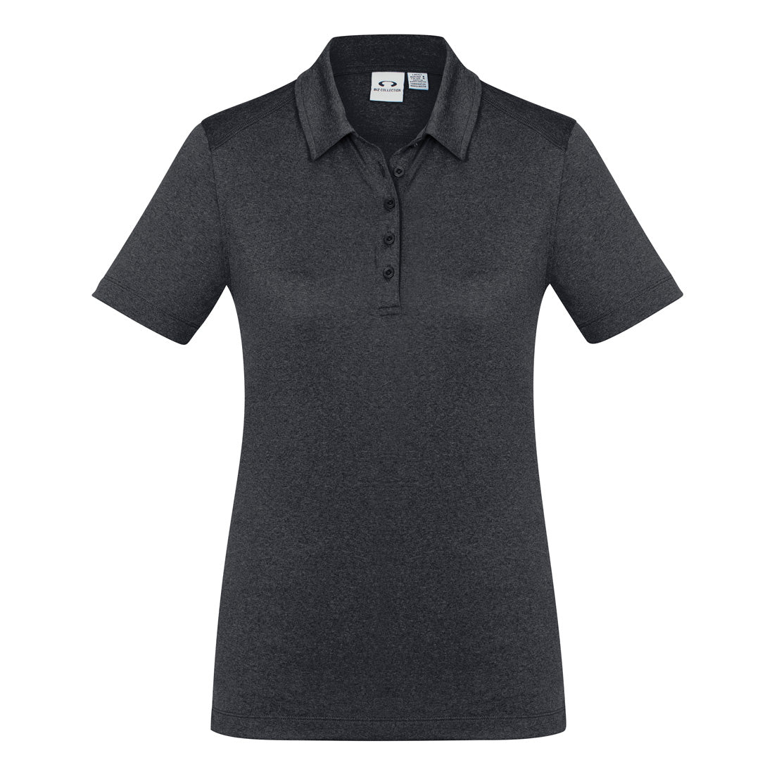 House of Uniforms The Aero Polo | Ladies | Short Sleeve Biz Collection Charcoal Marle