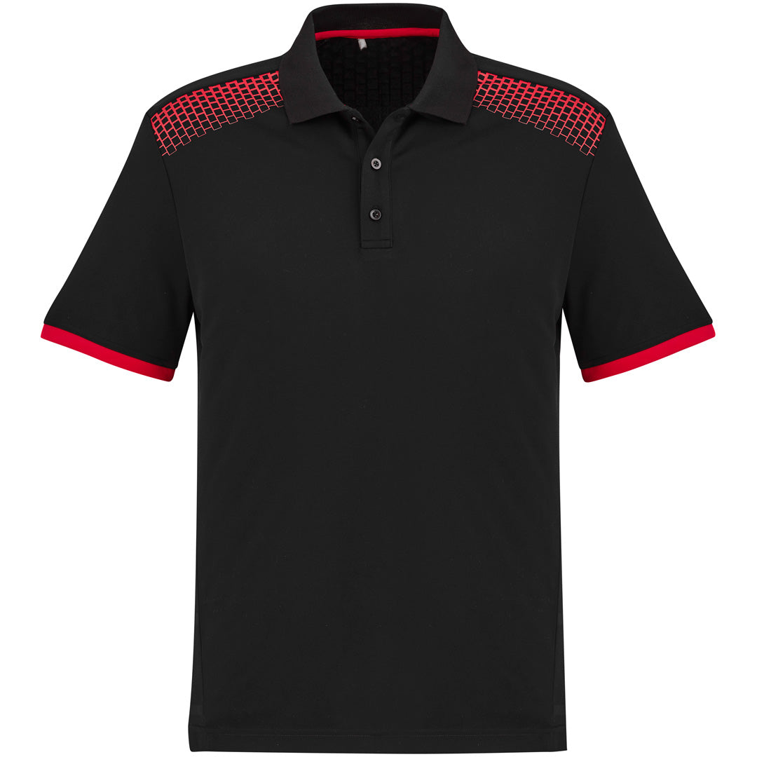 House of Uniforms The Galaxy Polo | Mens | Short Sleeve Biz Collection Black/Red
