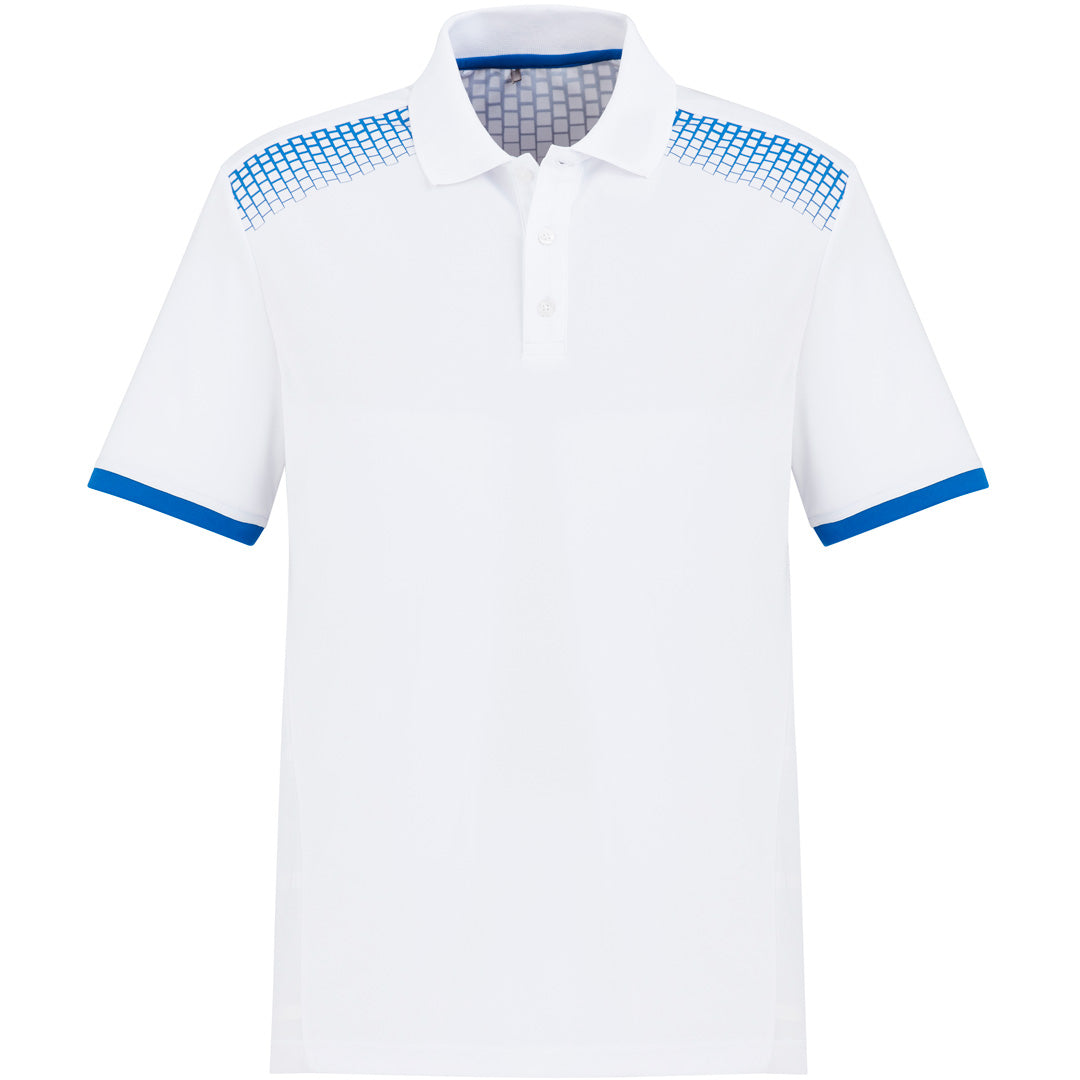 House of Uniforms The Galaxy Polo | Mens | Short Sleeve Biz Collection White/Royal