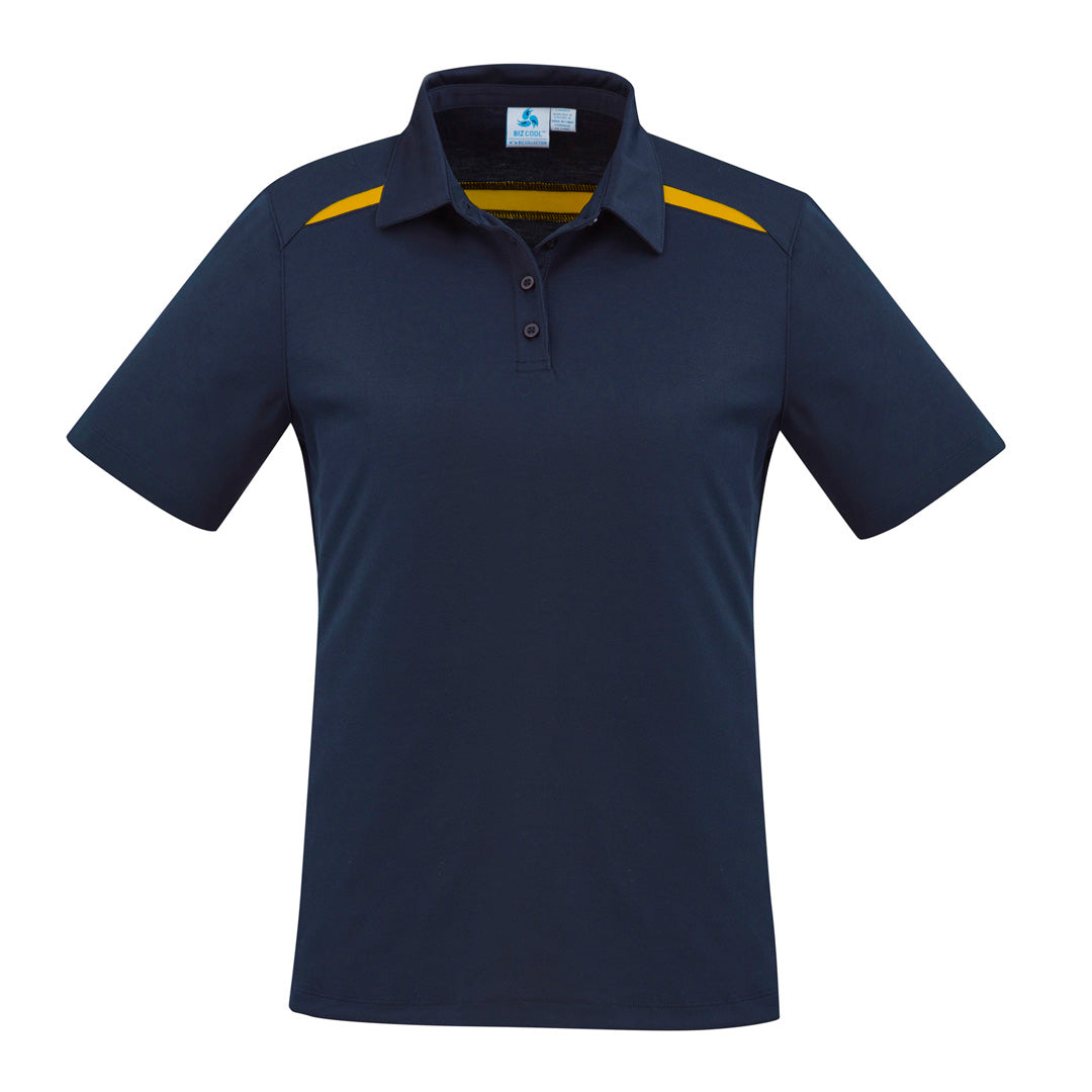 House of Uniforms The Sonar Polo | Ladies | Short Sleeve Biz Collection Navy/Gold