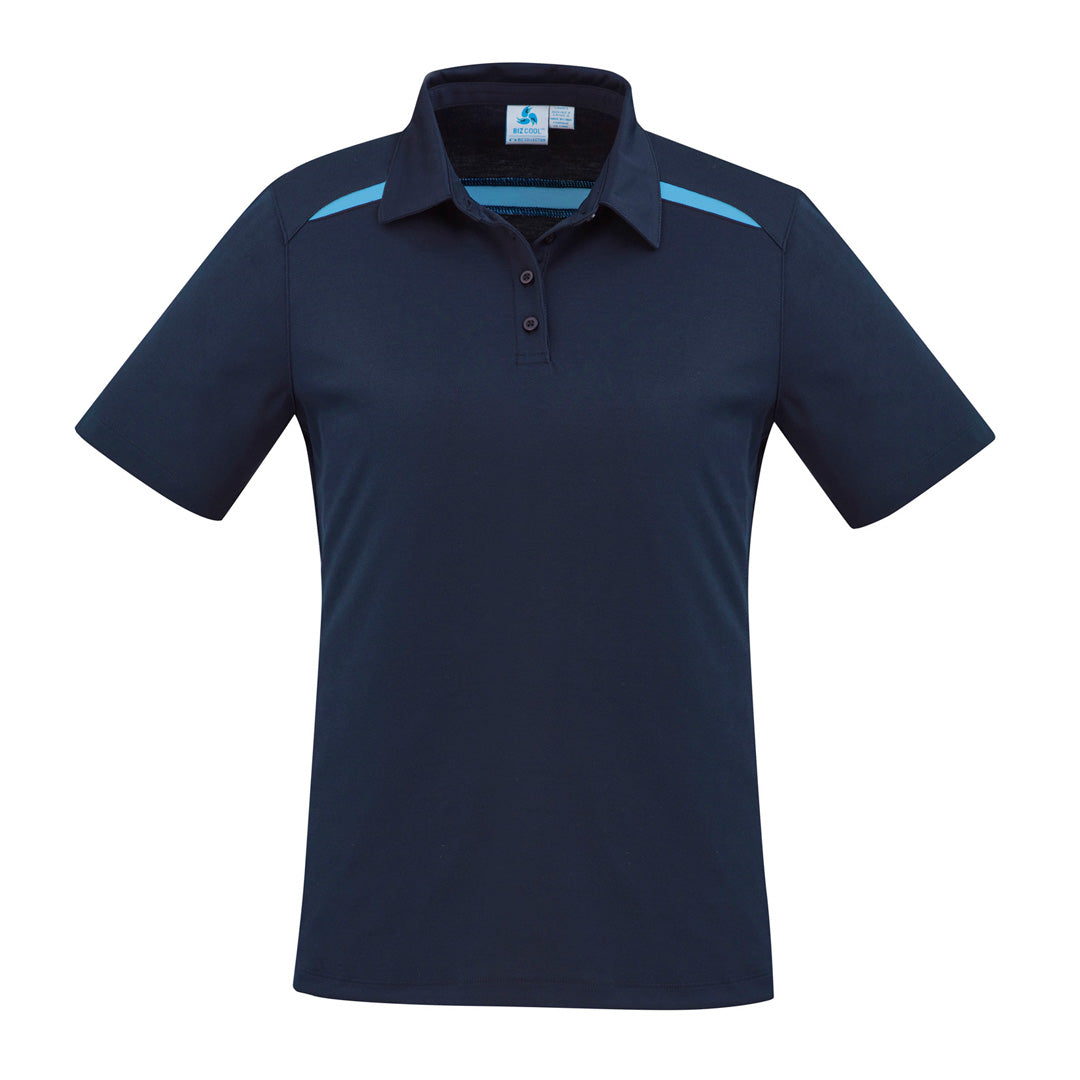 House of Uniforms The Sonar Polo | Ladies | Short Sleeve Biz Collection Navy/Sky