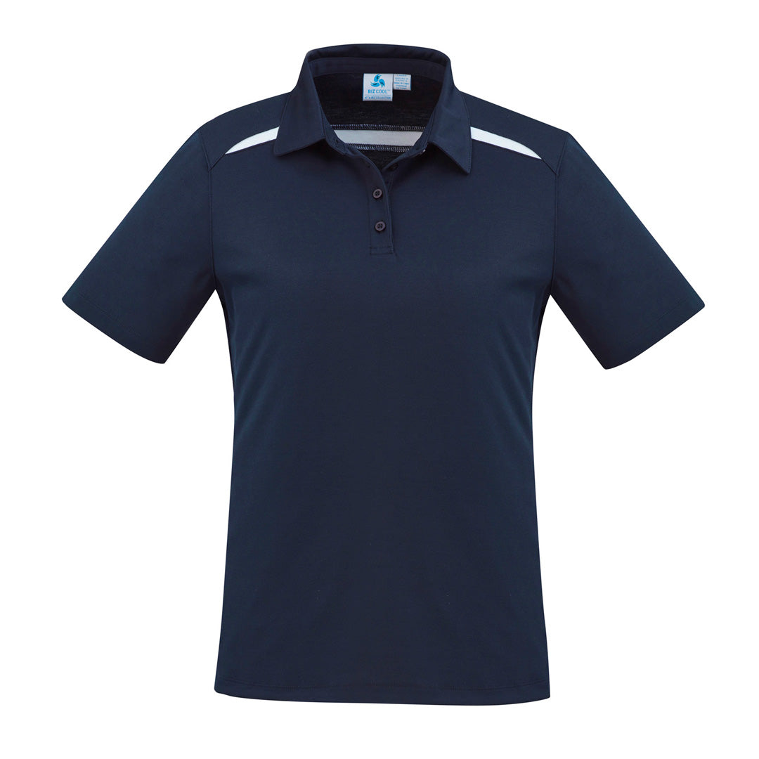 House of Uniforms The Sonar Polo | Ladies | Short Sleeve Biz Collection Navy/White