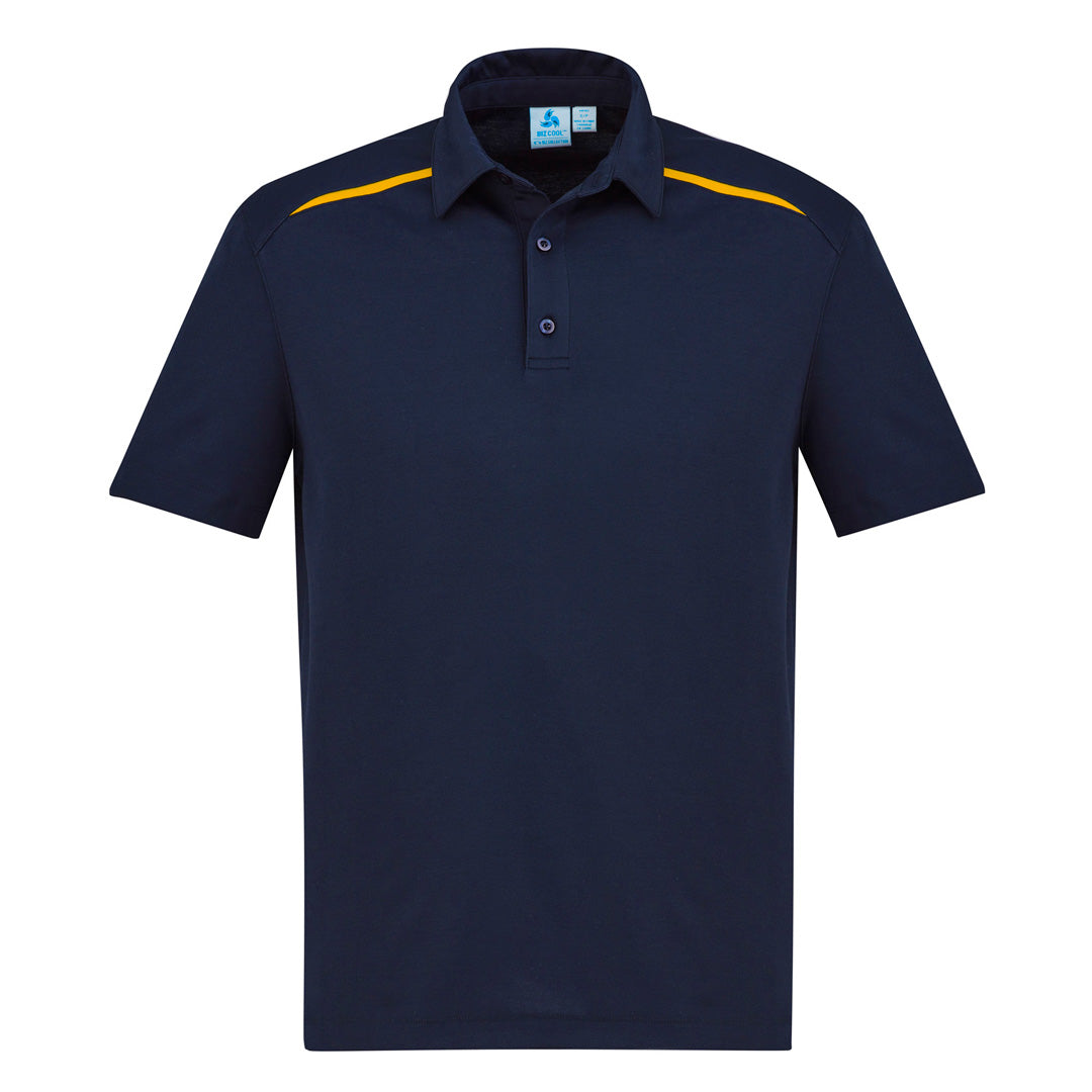 House of Uniforms The Sonar Polo | Mens | Short Sleeve Biz Collection Navy/Gold