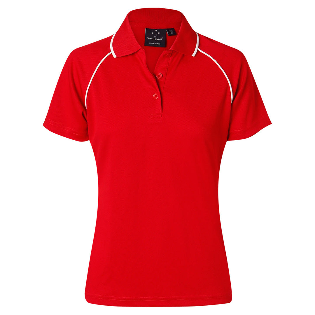 House of Uniforms The Champion Polo | Ladies | Short Sleeve Winning Spirit Red/White