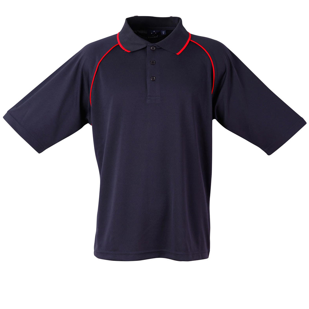House of Uniforms The Champion Polo | Mens | Short Sleeve Winning Spirit Navy/Red