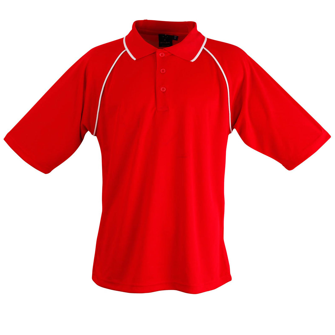 House of Uniforms The Champion Polo | Mens | Short Sleeve | Plus Winning Spirit Red/White