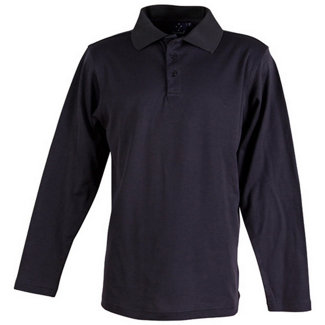 House of Uniforms The Victory Polo | Mens | Long Sleeve Winning Spirit Navy