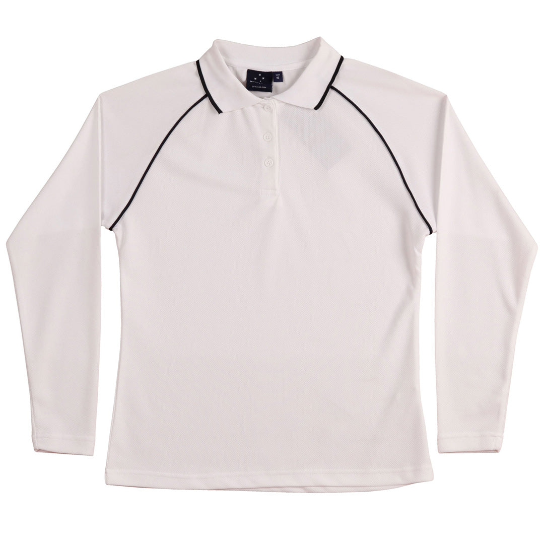 The Champion Polo | Ladies | Long Sleeve | White/Navy