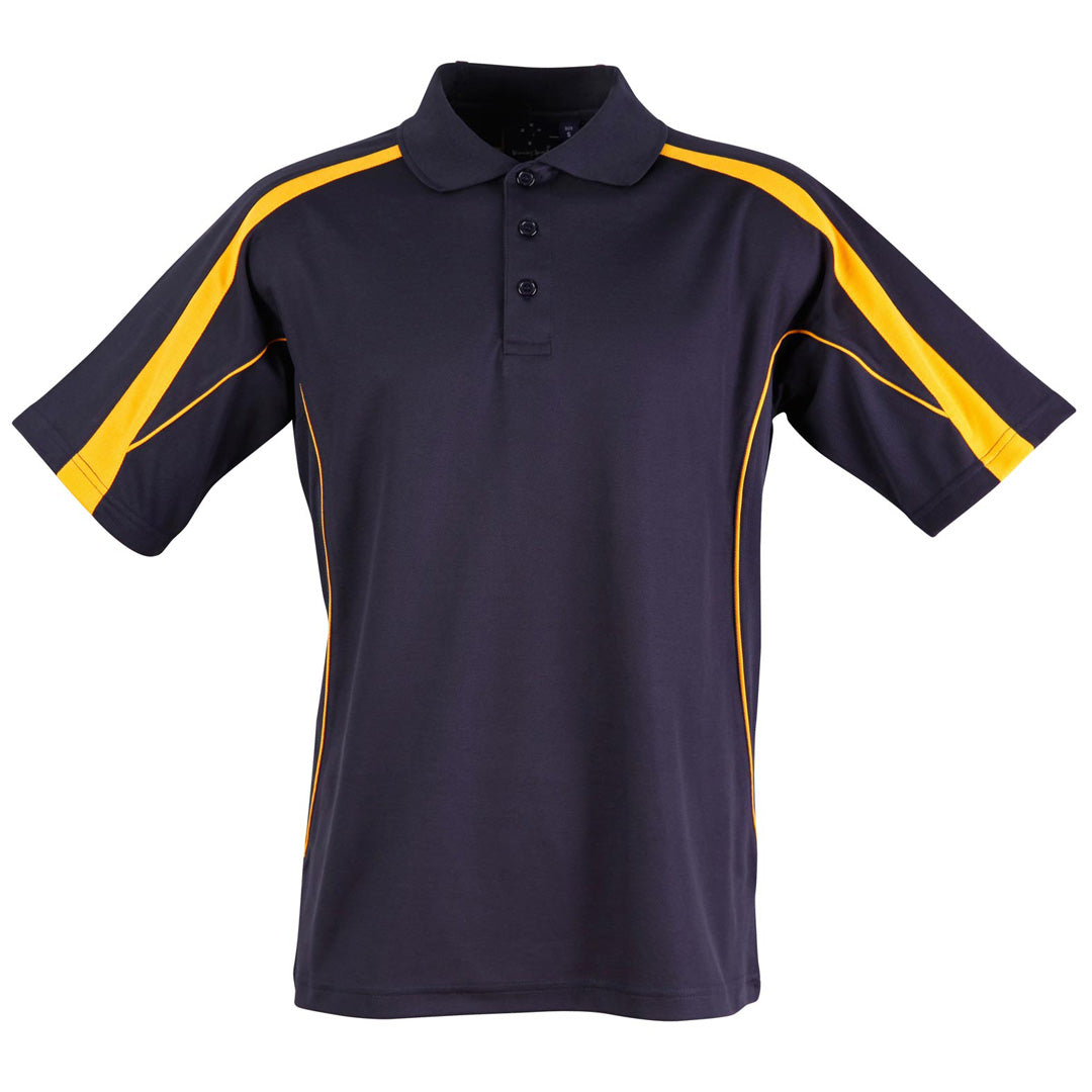 House of Uniforms The Legend Polo | Mens | Short Sleeve | Plus Winning Spirit Navy/Gold