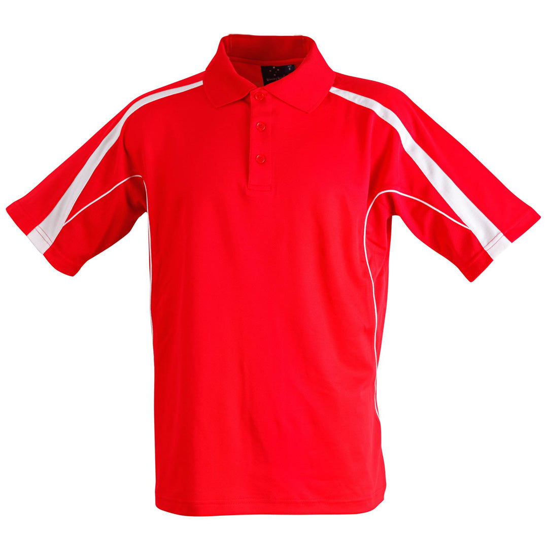 House of Uniforms The Legend Polo | Mens | Short Sleeve Winning Spirit Red/White