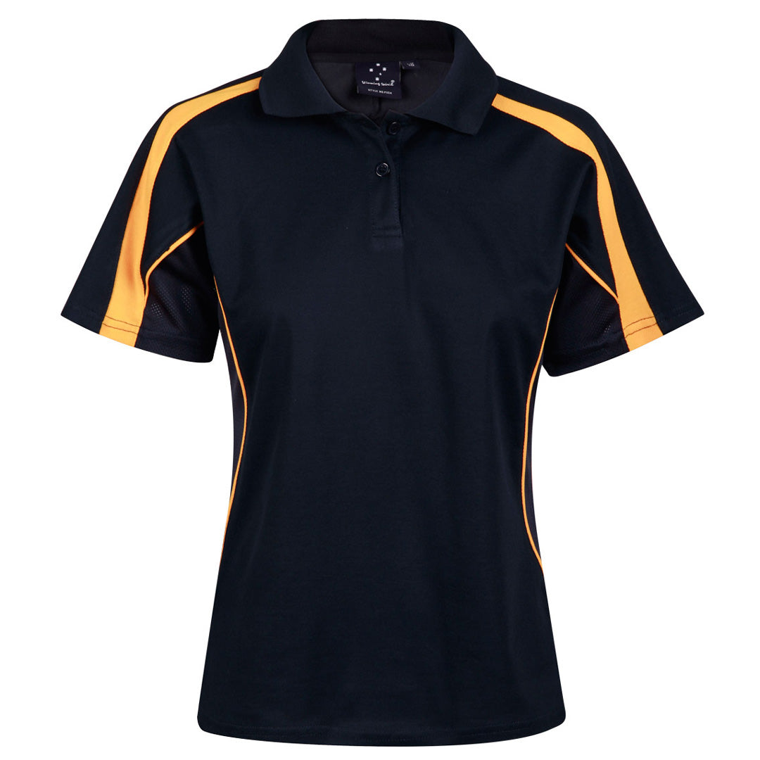 House of Uniforms The Legend Polo | Ladies | Short Sleeve | Plus Winning Spirit Navy/Gold