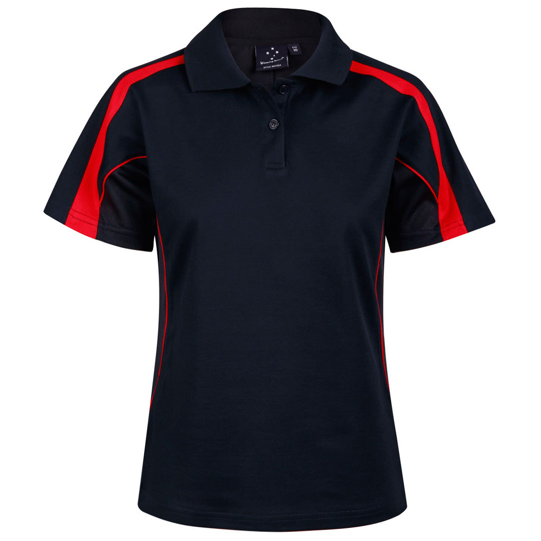 House of Uniforms The Legend Polo | Ladies | Short Sleeve Winning Spirit Navy/Red