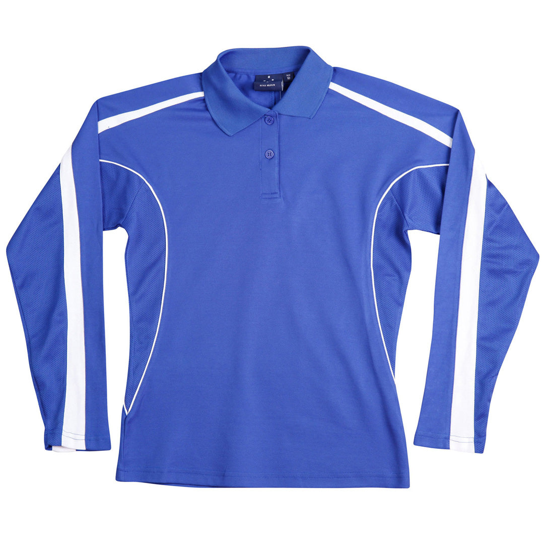 The Legend Polo | Ladies | Long Sleeve | Royal/White