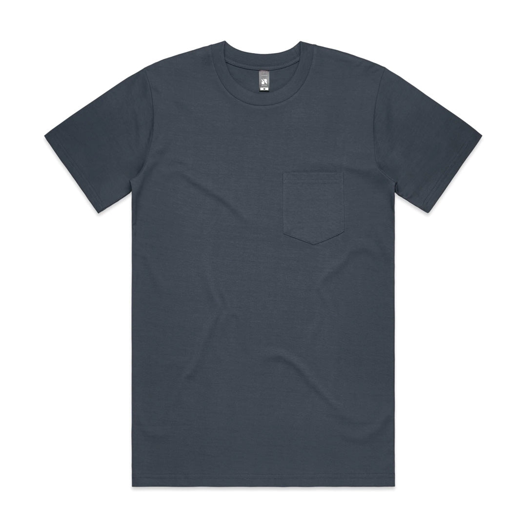 House of Uniforms The Classic Pocket Tee | Short Sleeve | Mens AS Colour Petrol Blue