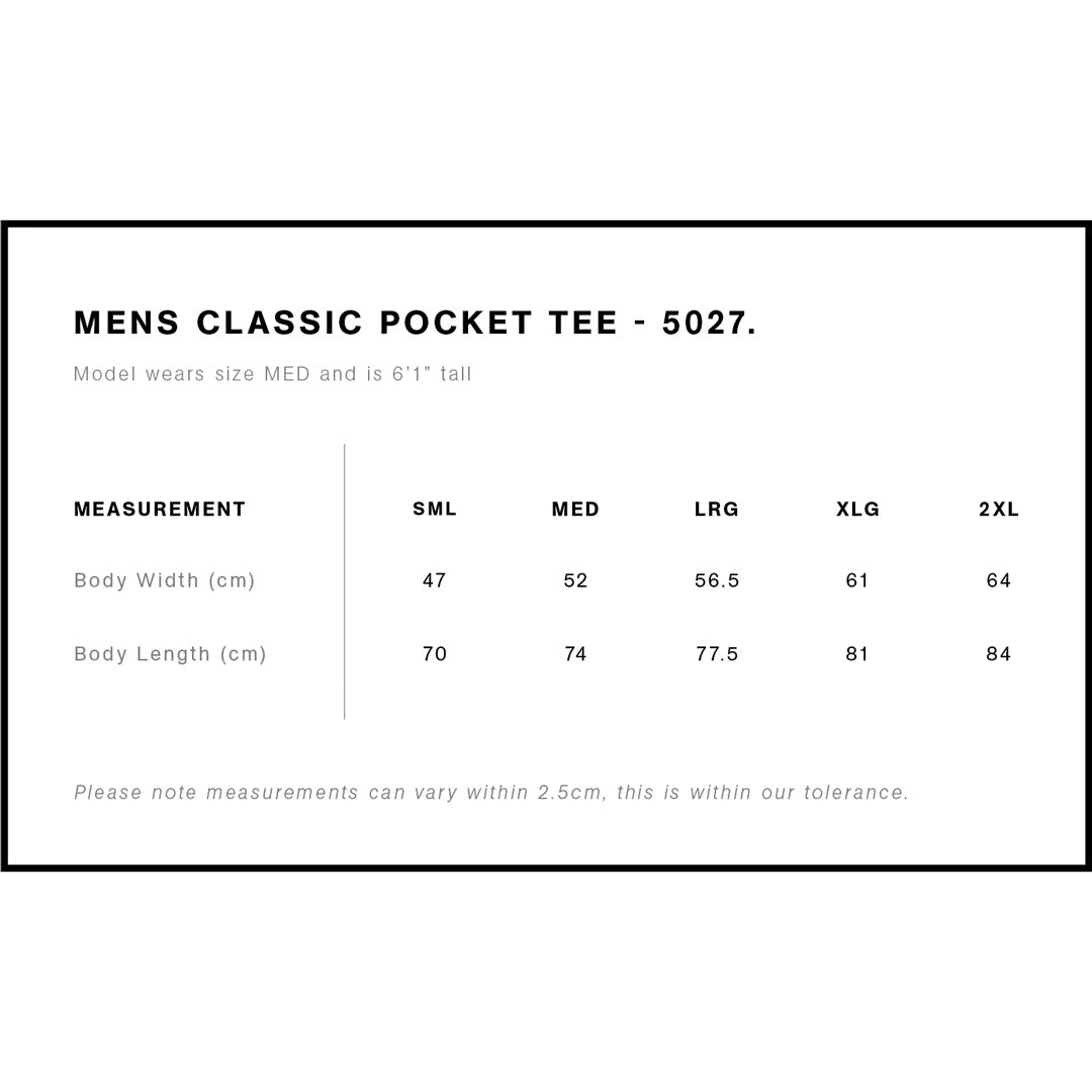 House of Uniforms The Classic Pocket Tee | Short Sleeve | Mens AS Colour 