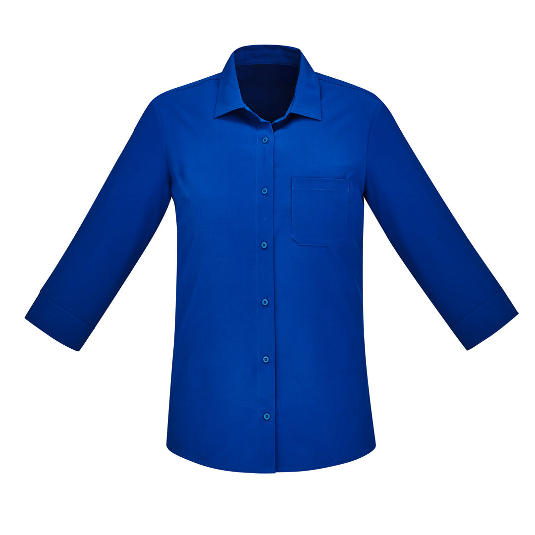 House of Uniforms The Florence Shirt | Ladies | 3/4 Sleeve Biz Care Electric Blue