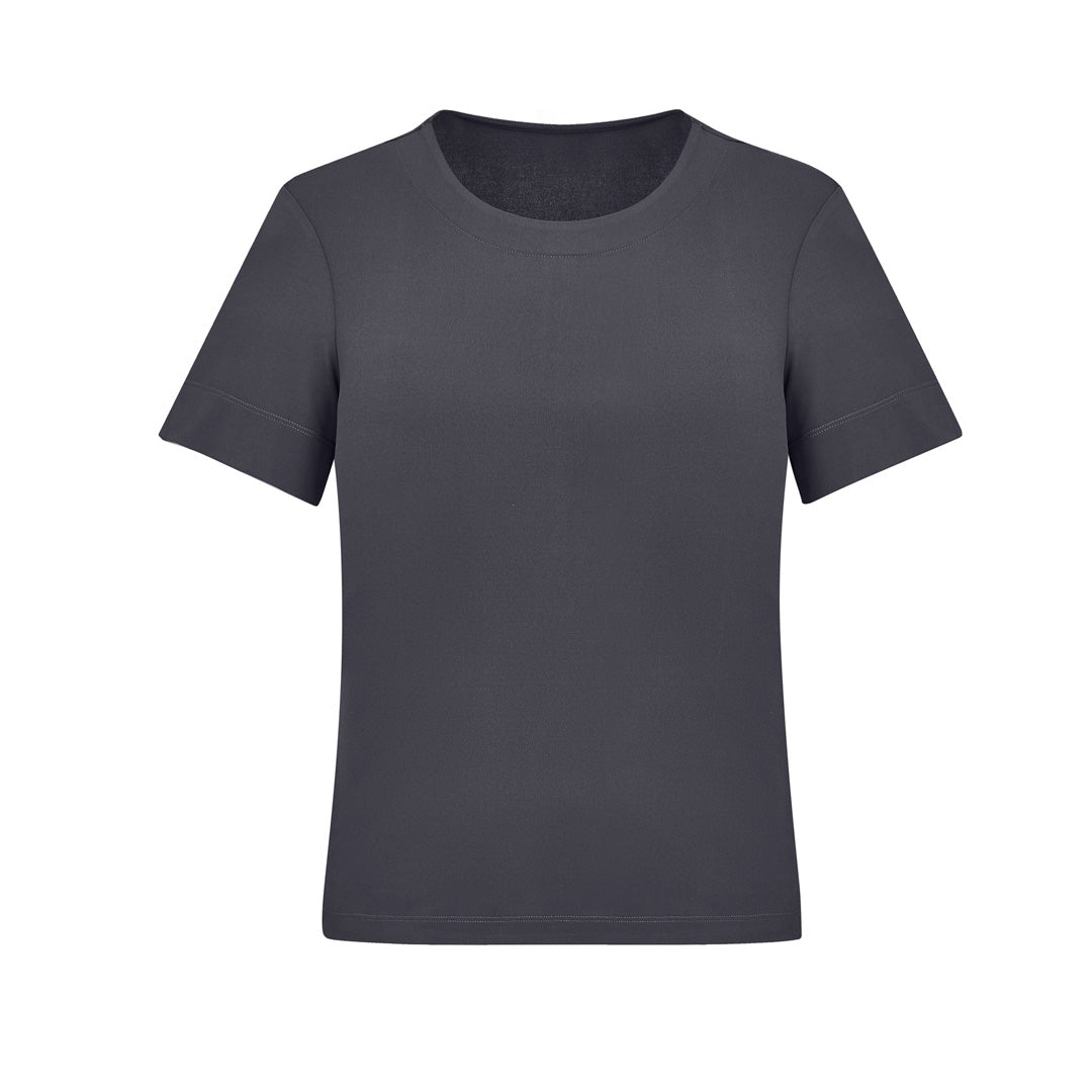 House of Uniforms The Marley Jersey Top | Ladies | Short Sleeve Biz Care Charcoal