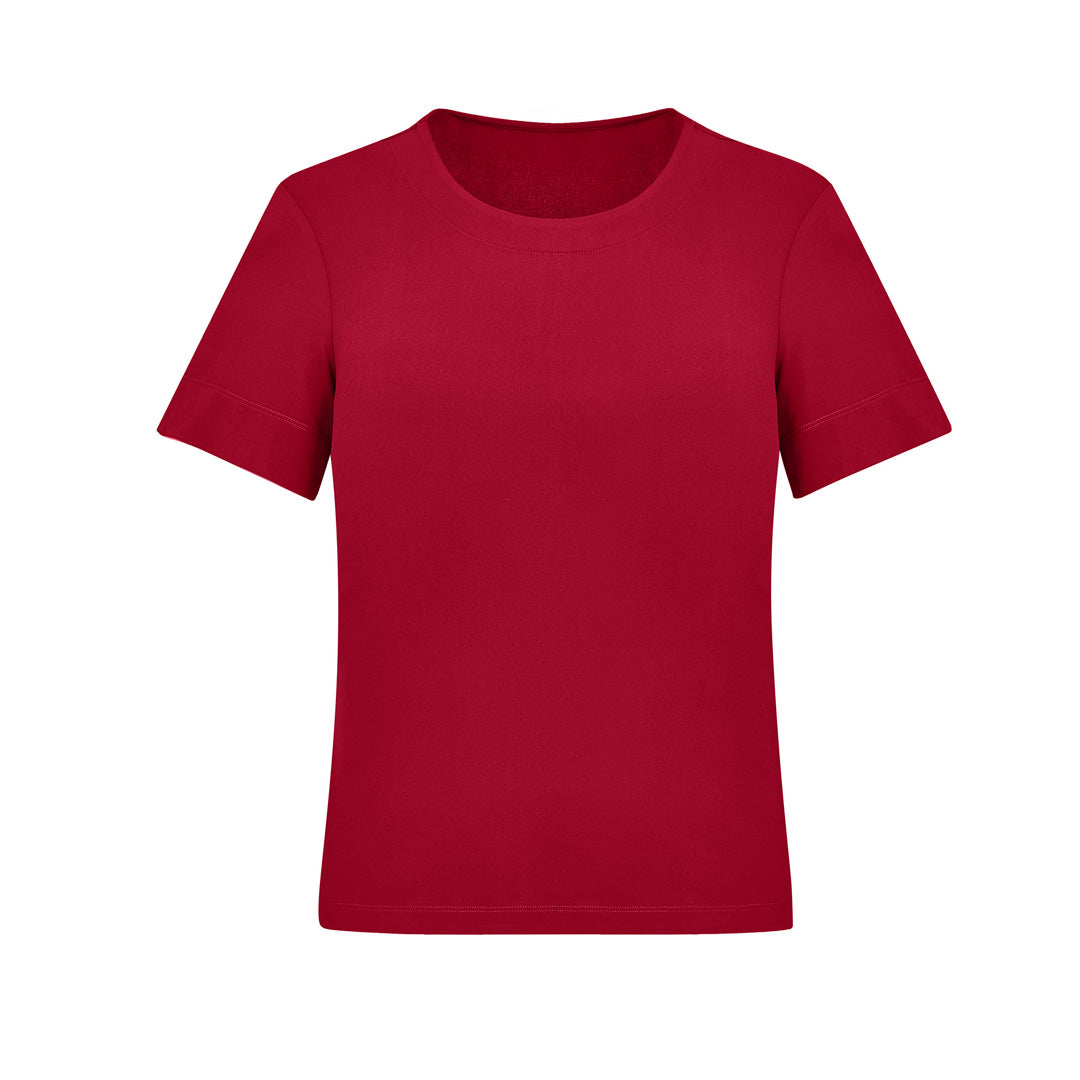 House of Uniforms The Marley Jersey Top | Ladies | Short Sleeve Biz Care Cherry