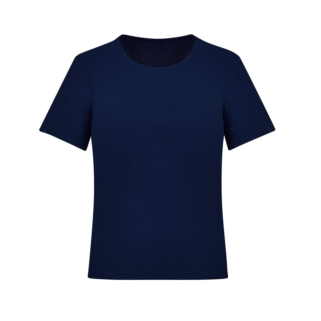 House of Uniforms The Marley Jersey Top | Ladies | Short Sleeve Biz Care Navy