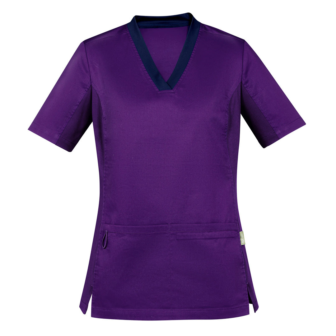 House of Uniforms The Riley V Neck Scrub Top | Ladies Biz Care Purple
