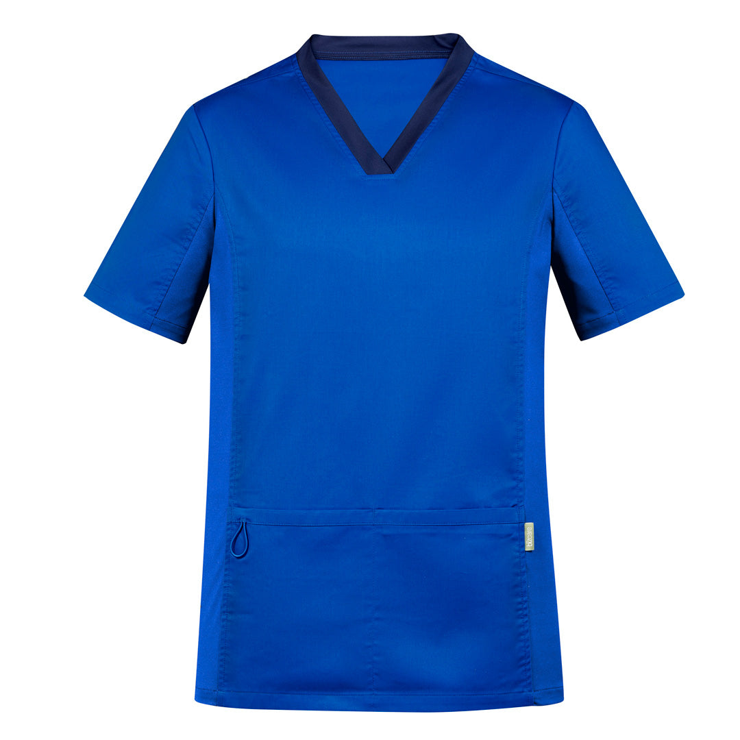 House of Uniforms The Riley V Neck Scrub Top | Mens Biz Care Electric Blue