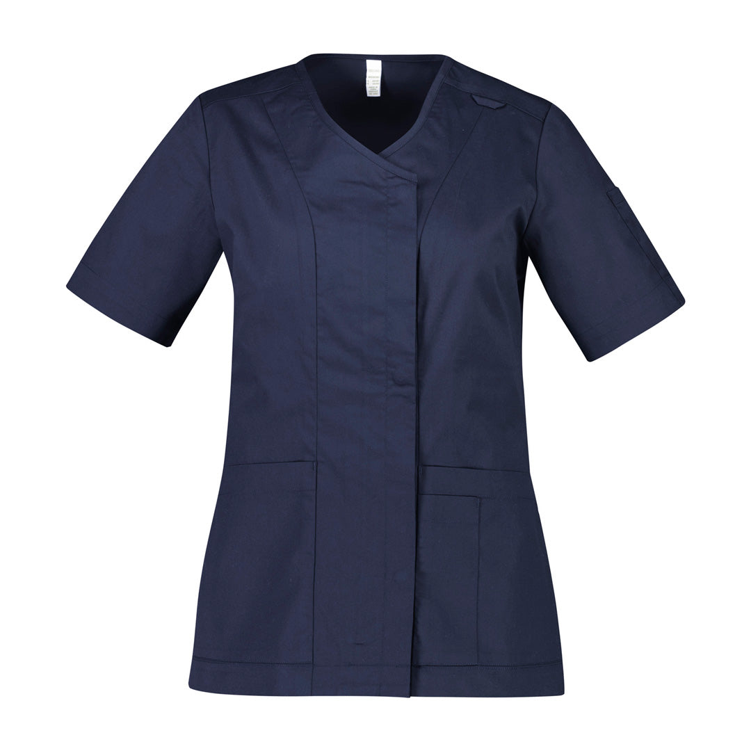 House of Uniforms The Parks Zip Front Scrub Top | Ladies Biz Care Navy