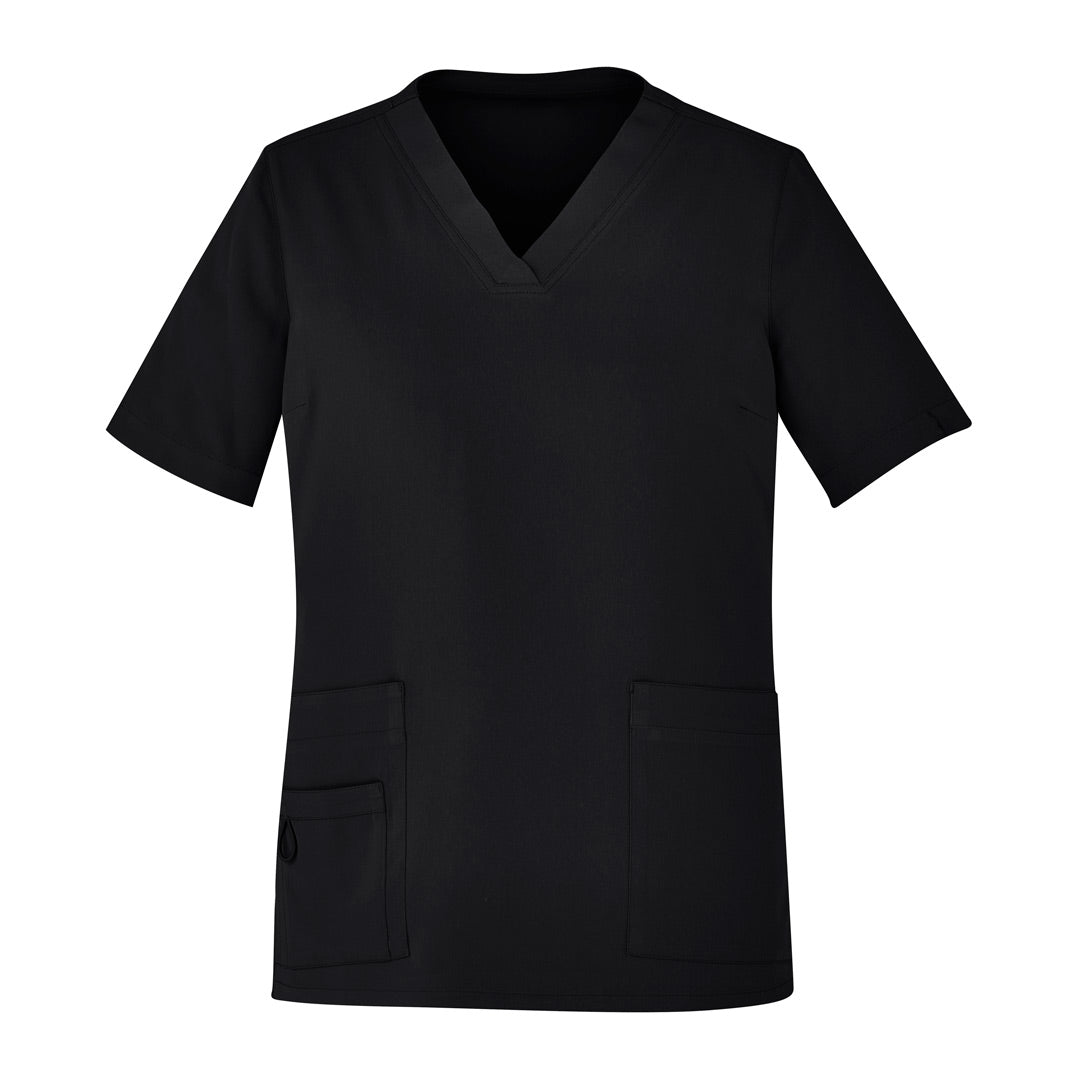 House of Uniforms The Avery V Neck Scrub Top | Ladies Biz Care Black
