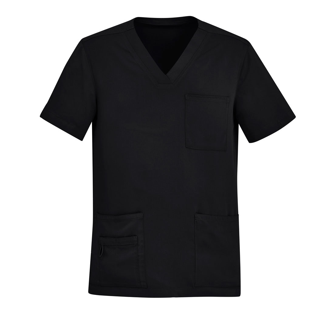 House of Uniforms The Avery V Neck Scrub Top | Mens Biz Care Black