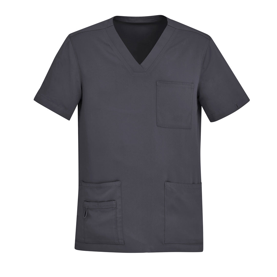 House of Uniforms The Avery V Neck Scrub Top | Mens Biz Care Charcoal