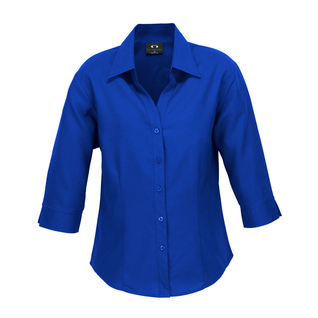House of Uniforms The Oasis Shirt | Ladies | 3/4 Sleeve Biz Collection Electric Blue