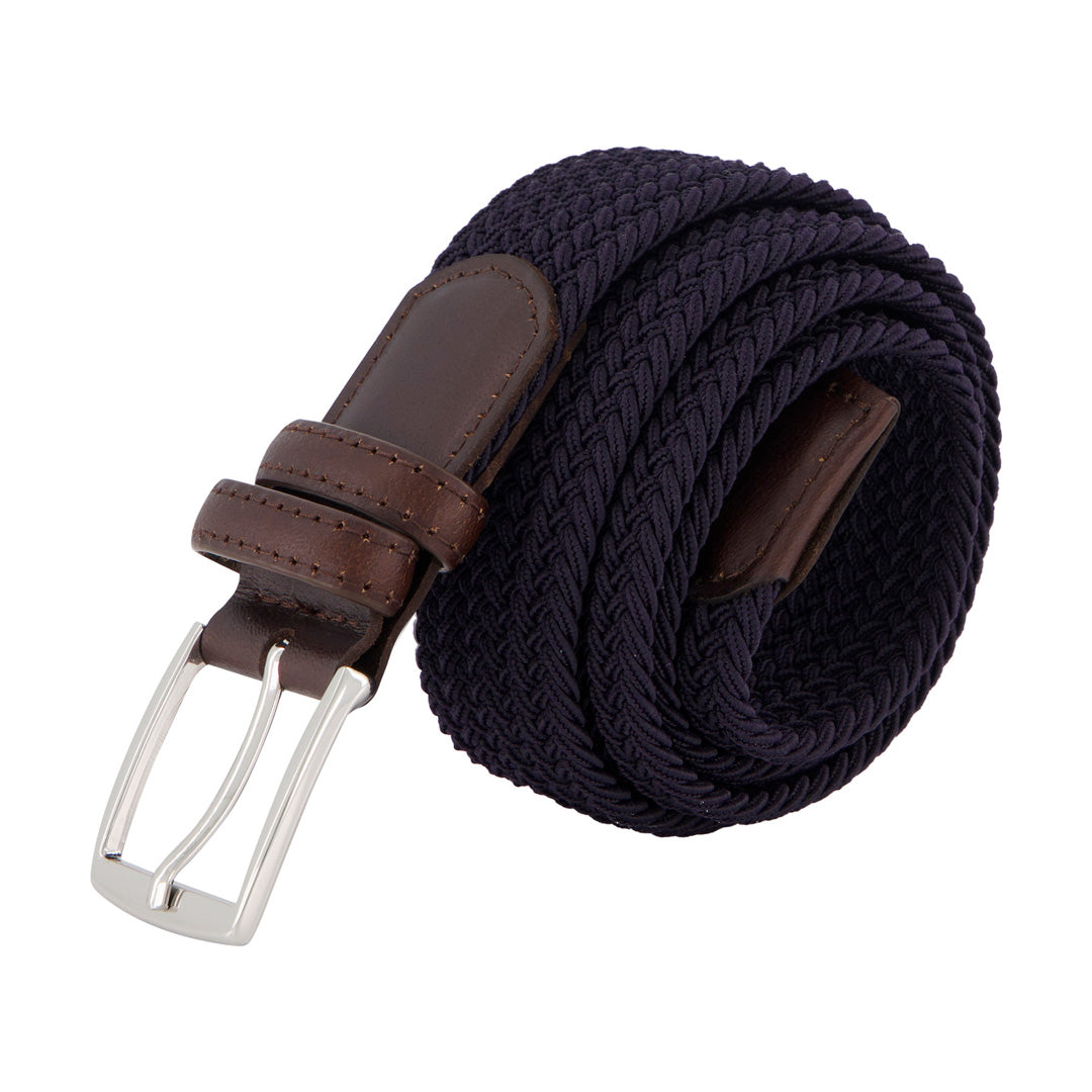 House of Uniforms The Braided Stretch Belt | Adults Biz Corporates Navy