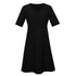 House of Uniforms The Siena Midi Dress | Short Sleeve Biz Corporates Black