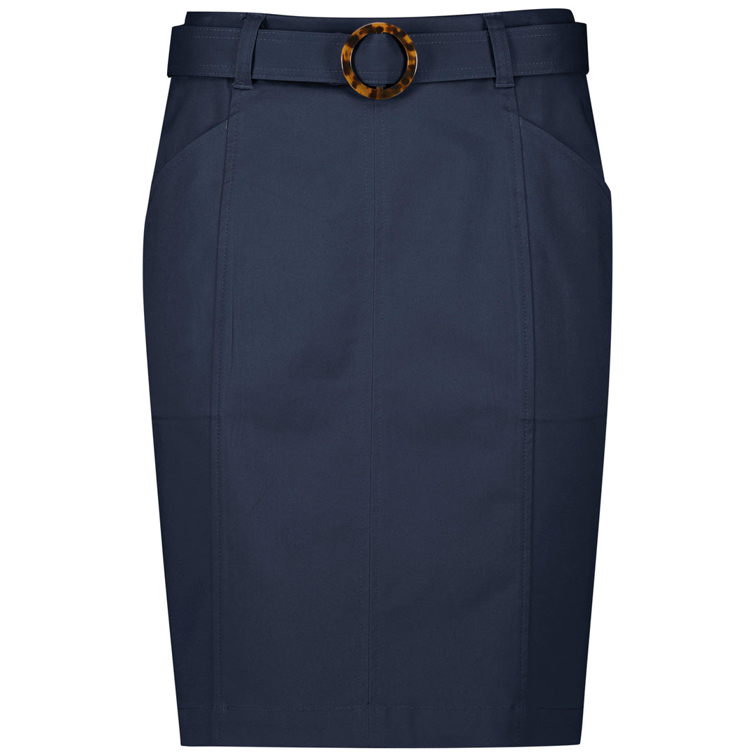 House of Uniforms The Traveller Chino Skirt | Ladies Biz Corporates Navy