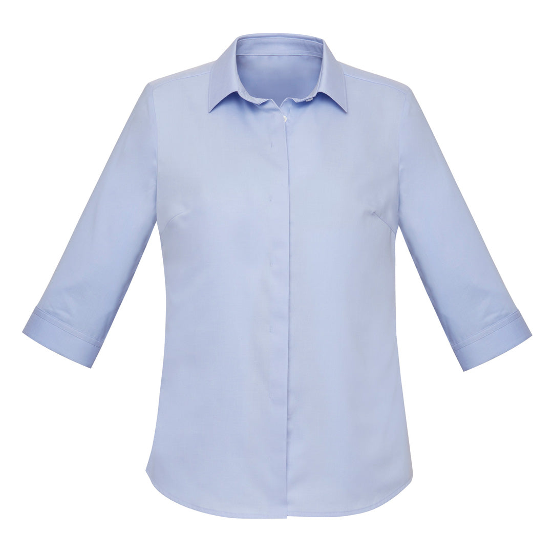 House of Uniforms The Charlie Shirt | Ladies | 3/4 Sleeve Biz Corporates Chambray