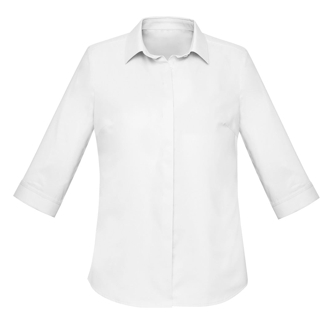 House of Uniforms The Charlie Shirt | Ladies | 3/4 Sleeve Biz Corporates White