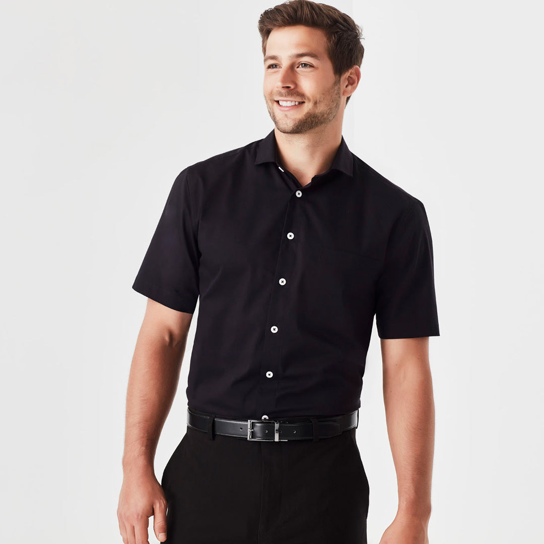 House of Uniforms The Charlie Shirt | Classic Fit | Mens | Short Sleeve Biz Corporates 