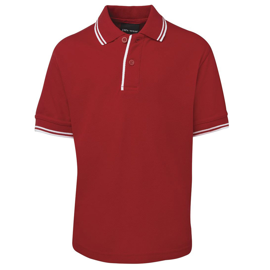 House of Uniforms The Contrast Polo | Kids Jbs Wear Red/White