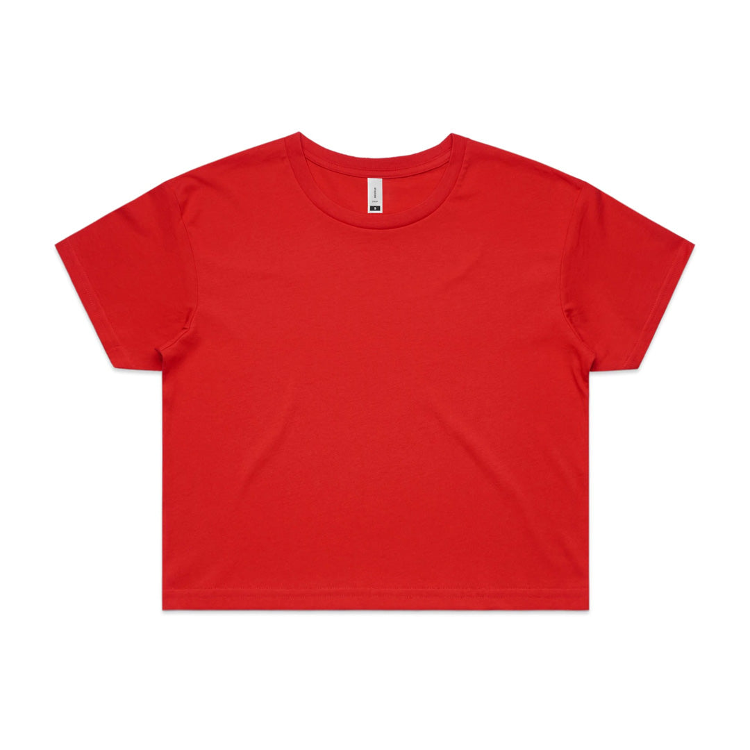 House of Uniforms The Crop Tee | Ladies | Short Sleeve AS Colour Red