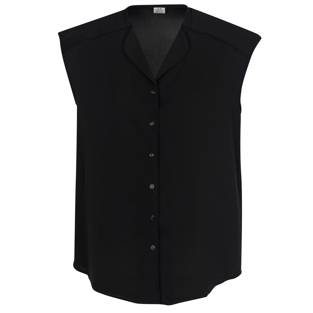 House of Uniforms The Lily Blouse | Ladies | Cap Sleeve Biz Collection Black