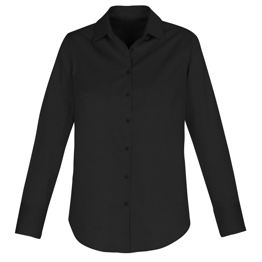 House of Uniforms The Camden Shirt | Ladies | Long Sleeve Biz Collection Black