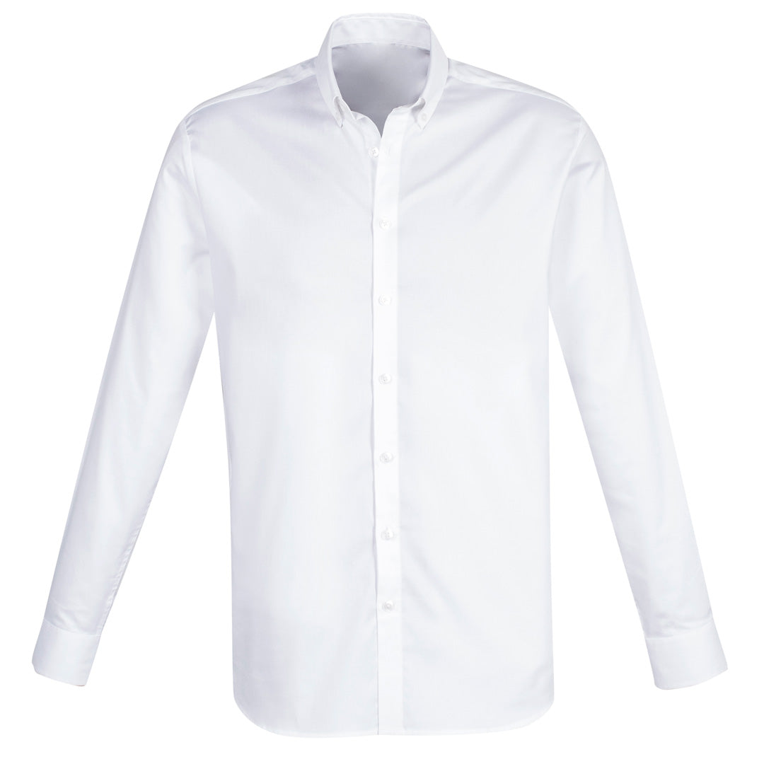 House of Uniforms The Camden Shirt | Mens | Long Sleeve Biz Collection White
