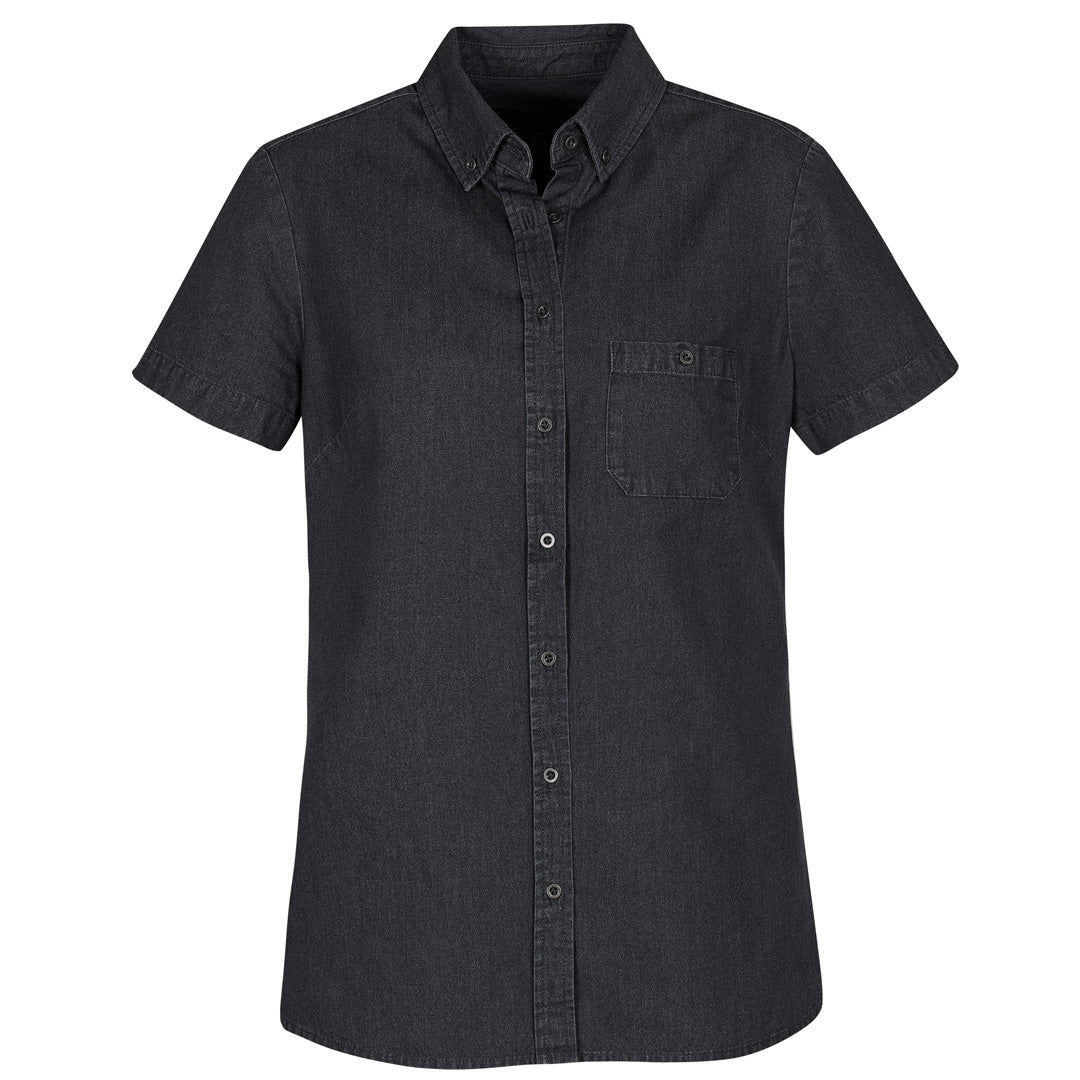 House of Uniforms The Indie Shirt | Ladies | Short Sleeve Biz Collection Black