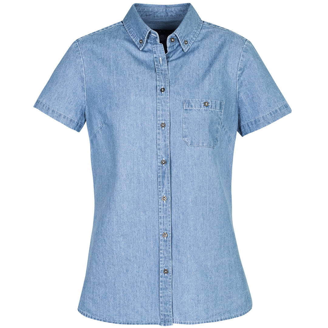 House of Uniforms The Indie Shirt | Ladies | Short Sleeve Biz Collection Light Blue