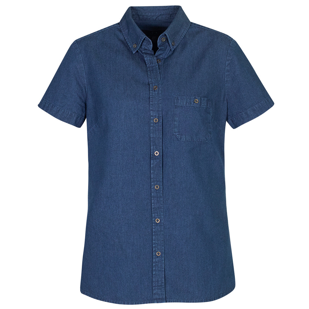 House of Uniforms The Indie Shirt | Ladies | Short Sleeve Biz Collection Dark Blue
