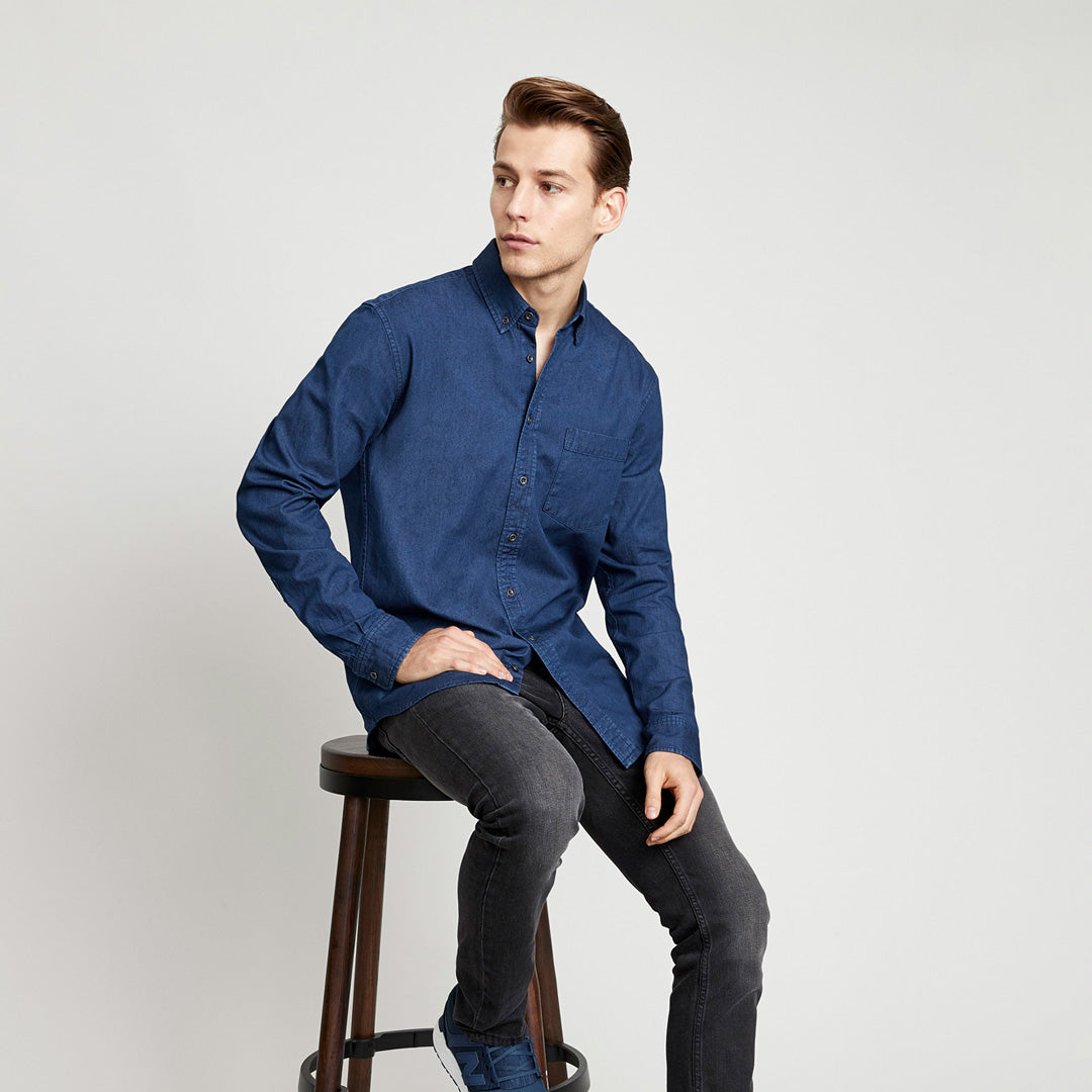 House of Uniforms The Indie Shirt | Mens | Long Sleeve Biz Collection 