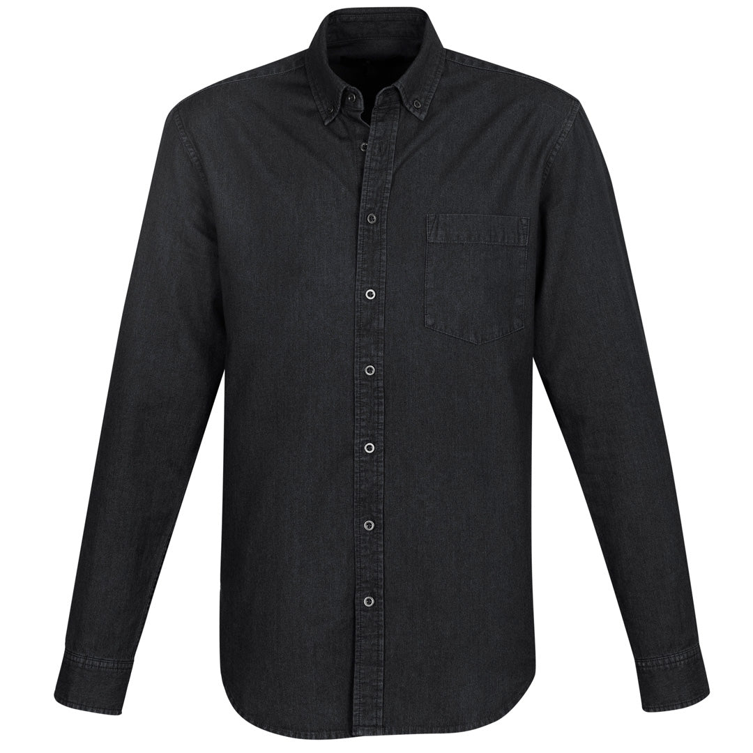 House of Uniforms The Indie Shirt | Mens | Long Sleeve Biz Collection Black
